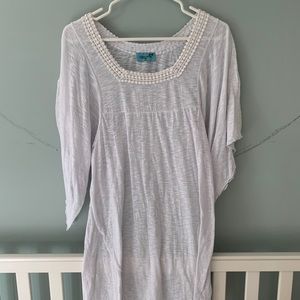 Letarte white beach coverup